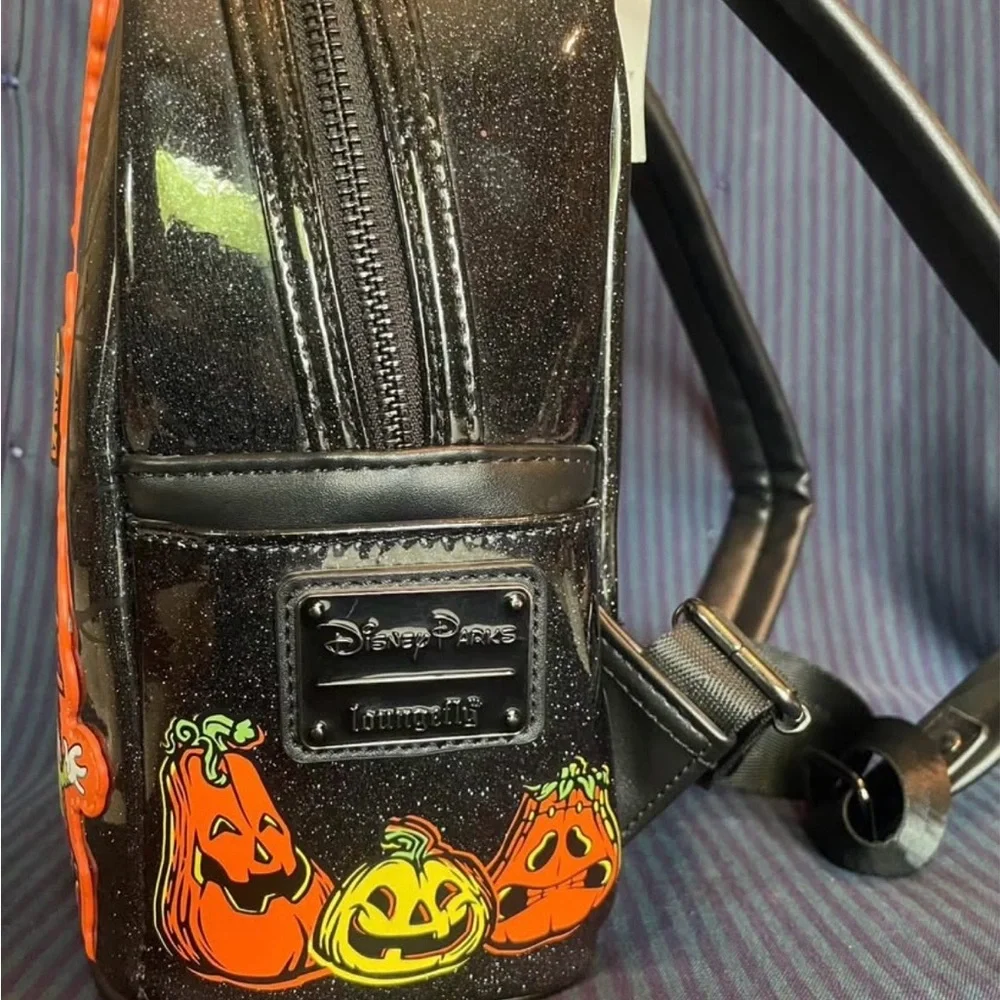 Loungefly Black and Orange Haunted House Backpack - Picture 3 of 3
